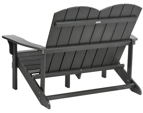 Zahradní lavice ADIRONDACK 125 cm Tmavě šedá