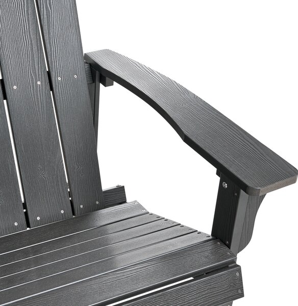 Zahradní lavice ADIRONDACK 125 cm Tmavě šedá