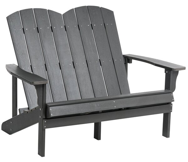 Zahradní lavice ADIRONDACK 125 cm Tmavě šedá