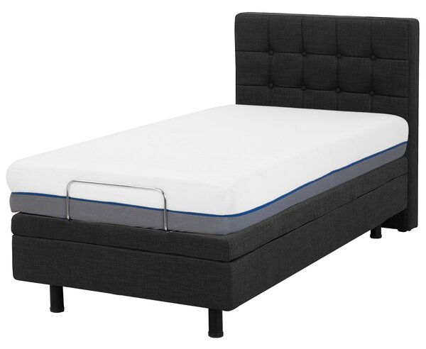 Polohovací postel Tkanina DUKE 80 x 200 cm Tmavě šedá