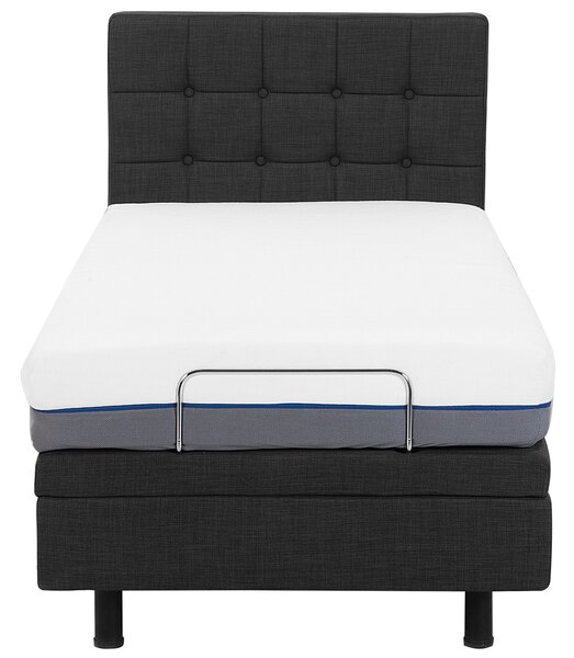 Polohovací postel Tkanina DUKE 80 x 200 cm Tmavě šedá
