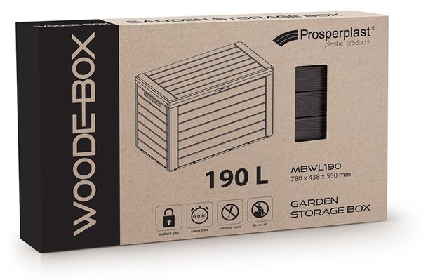 Prosperplast Zahradní box CIRUS hnědý, varianta 58,5 cm