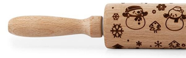 Toro Dřevěný váleček se vzorem 19cm sněhulák