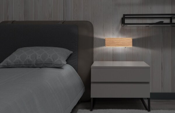 Globo 41751W-8 LED nástěnné svítidlo Siegfried 1x8W | 240lm | 3000K - vypínač na těle, hnědá