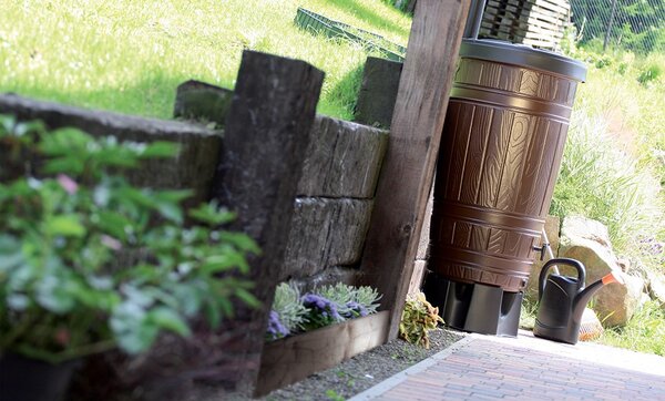 Prosperplast Sud na dešťovou vodu WOODMAN tm.hnědý 265l