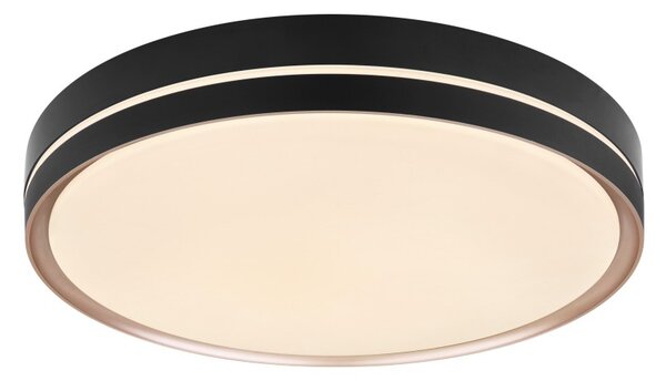 Globo 41759-40 LED stropní svítidlo Manni 1x40W | 1850lm | 2700-6500K - dálkové ovládání, stmívatelné, noční režim, paměťová funkce, černá, bronzová, bílá, opál