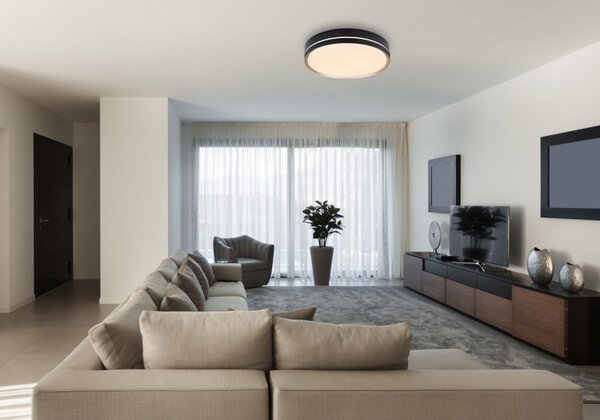 Globo 41759-40 LED stropní svítidlo Manni 1x40W | 1850lm | 2700-6500K - dálkové ovládání, stmívatelné, noční režim, paměťová funkce, černá, bronzová, bílá, opál