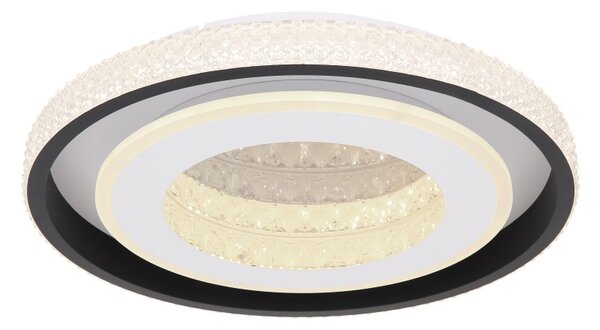 Globo 41290-52 LED stropní svítidlo Lucky 1x52W | 2260lm | 2700-6000K - stmívatelné, dálkové ovládání, noční režim, paměťová funkce, bílá, černá, opál