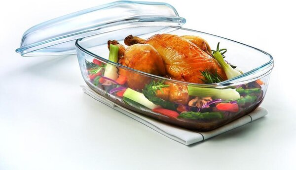 Pyrex Skleněná zapékací mísa s víkem 36x22cm/6,7l