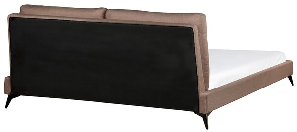 Postel Buklé MELLE 180 x 200 cm Hnědá