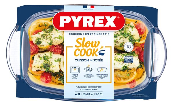 Pyrex Skleněná zapékací mísa s víkem 33x20cm/4,5l