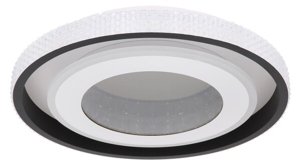 Globo 41290-52 LED stropní svítidlo Lucky 1x52W | 2260lm | 2700-6000K - stmívatelné, dálkové ovládání, noční režim, paměťová funkce, bílá, černá, opál