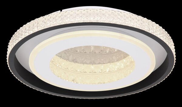 Globo 41290-52 LED stropní svítidlo Lucky 1x52W | 2260lm | 2700-6000K - stmívatelné, dálkové ovládání, noční režim, paměťová funkce, bílá, černá, opál