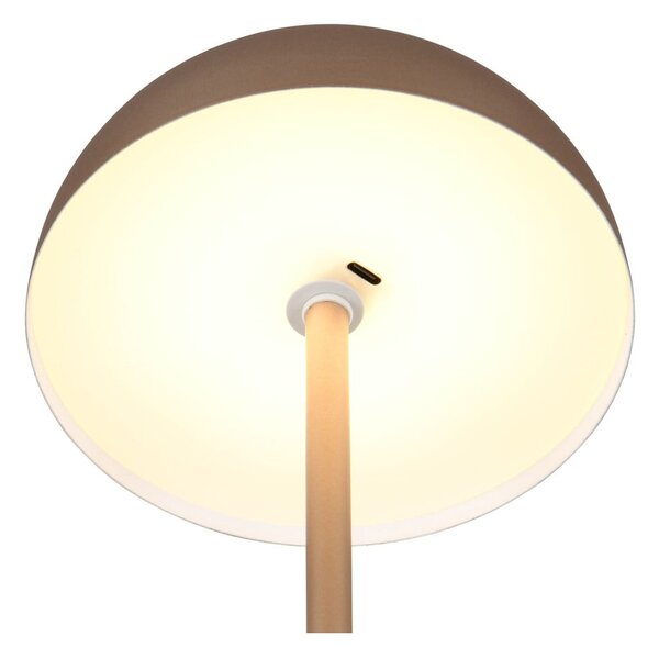 LED stolní lampa v bronzové barvě s kovovým stínidlem (výška 21 cm) Munoz – Reality
