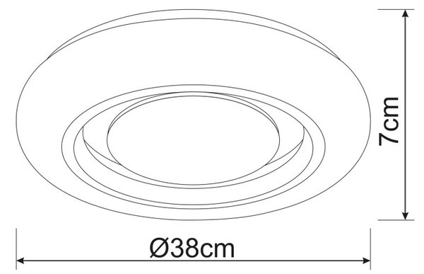 Globo 483111-24 LED stropní svítidlo Rada 1x24W | 1800lm | 3000-6000K - třpytivý efekt, stmívatelné, bílá, opál