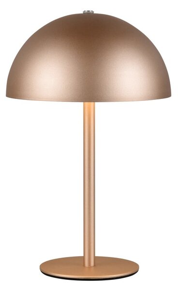 LED stolní lampa v bronzové barvě s kovovým stínidlem (výška 21 cm) Munoz – Reality