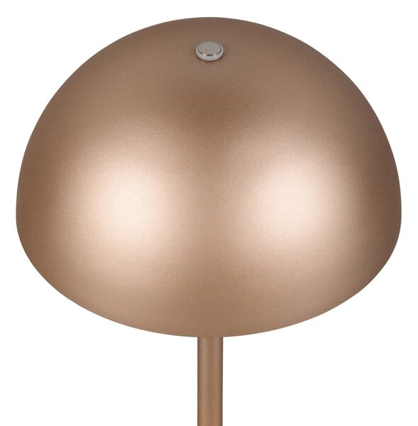 LED stolní lampa v bronzové barvě s kovovým stínidlem (výška 21 cm) Munoz – Reality