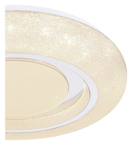 Globo 483111-24 LED stropní svítidlo Rada 1x24W | 1800lm | 3000-6000K - třpytivý efekt, stmívatelné, bílá, opál