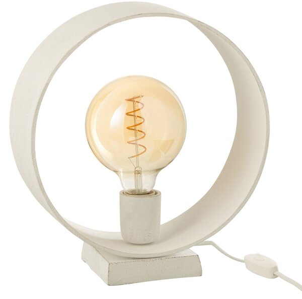 Bílá hliníková stolní lampa J-line Musha