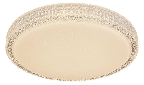 Globo 41749-22 LED stropní svítidlo Ovi 1x22W | 1600lm | 2700-4200-6500K - třpytivý efekt, stmívatelné, bílá, opál