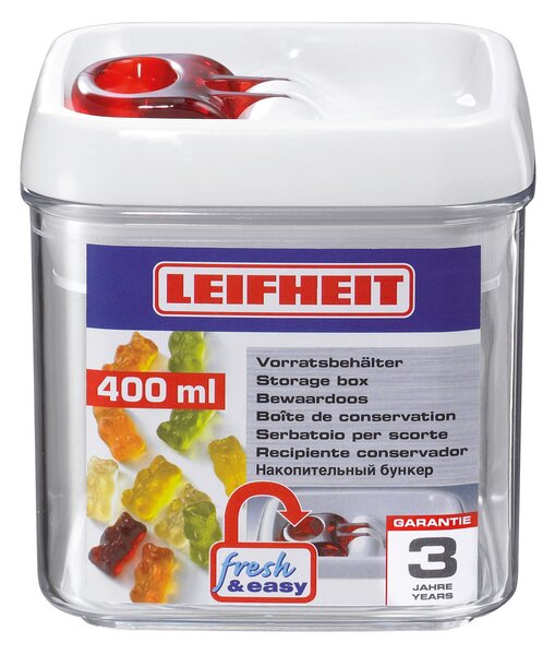 Leifheit Fresh&Easy úložný box 9.9x9.9x10.3 cm průhledná-bílá 31207