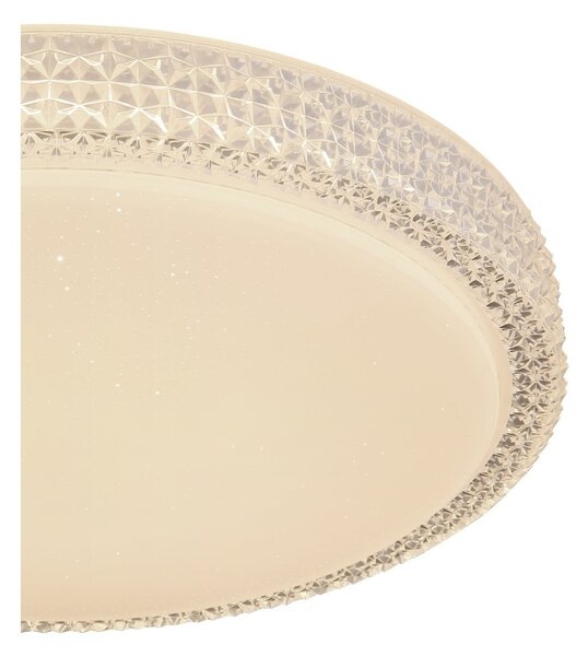 Globo 41749-22 LED stropní svítidlo Ovi 1x22W | 1600lm | 2700-4200-6500K - třpytivý efekt, stmívatelné, bílá, opál