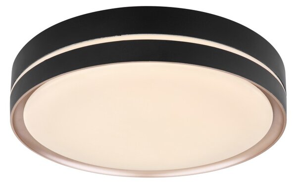 Globo 41759-24 LED stropní svítidlo Manni 1x24W | 1100lm | 2700-6500K - dálkové ovládání, stmívatelné, noční režim, paměťová funkce, černá, bronzová, bílá, opál