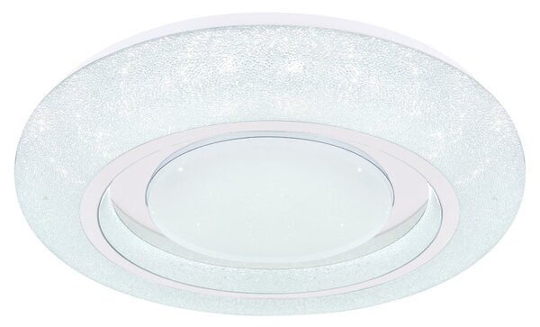 Globo 483111-24 LED stropní svítidlo Rada 1x24W | 1800lm | 3000-6000K - třpytivý efekt, stmívatelné, bílá, opál