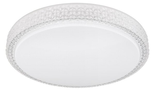 Globo 41749-22 LED stropní svítidlo Ovi 1x22W | 1600lm | 2700-4200-6500K - třpytivý efekt, stmívatelné, bílá, opál