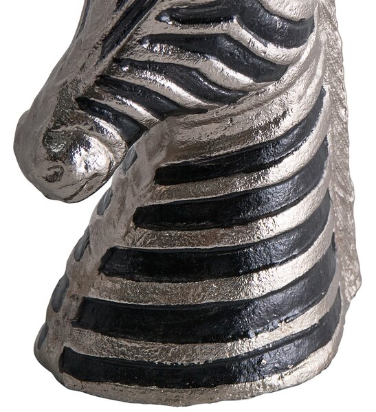Dekorativní figurka Zebra ZAGORA Kov Černá/Stříbrná