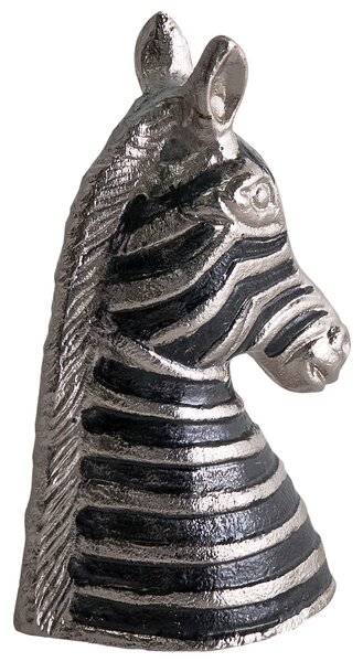 Dekorativní figurka Zebra ZAGORA Kov Černá/Stříbrná
