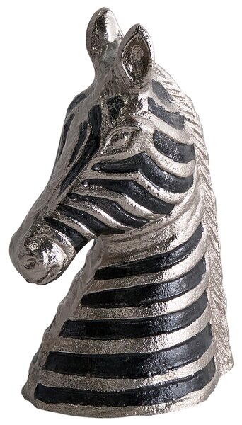Dekorativní figurka Zebra ZAGORA Kov Černá/Stříbrná