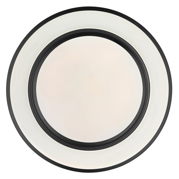 Globo 41368-24 LED stropní svítidlo Sully 1x24W | 800lm | 3000-6500K | RGB - stmívatelné, dálkové ovládání, duhový efekt, noční režim, paměťová funkce, černá, opál