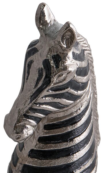 Dekorativní figurka Zebra ZAGORA Kov Černá/Stříbrná