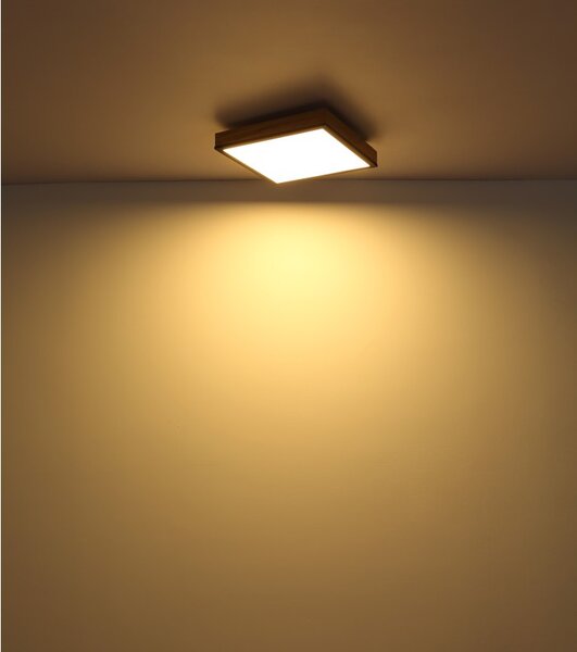 Globo 416080WD2 LED stropní svítidlo Doro 1x24W | 1500lm | 3000K - hnědá, černá, opál