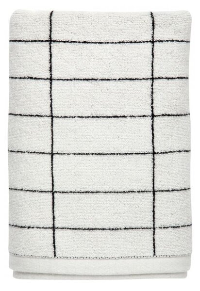 Bavlněný ručník, černobílý, dlaždicový vzor, 38 x 60 cm