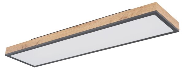 Globo 416080WD4 LED stropní svítidlo Doro 1x24W | 1500lm | 3000K - hnědá, černá, opál