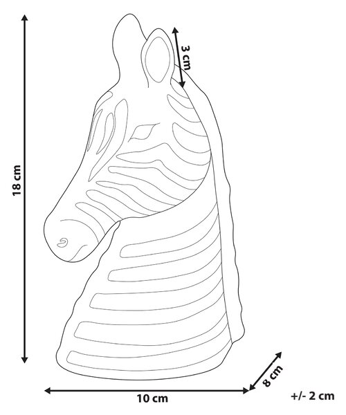 Dekorativní figurka Zebra ZAGORA Kov Černá/Stříbrná
