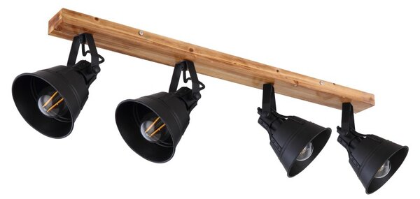 Globo 15466S-4 přisazené stropní bodové svítidlo Günther 4x60W | E27 - hněá, černá, zlatá