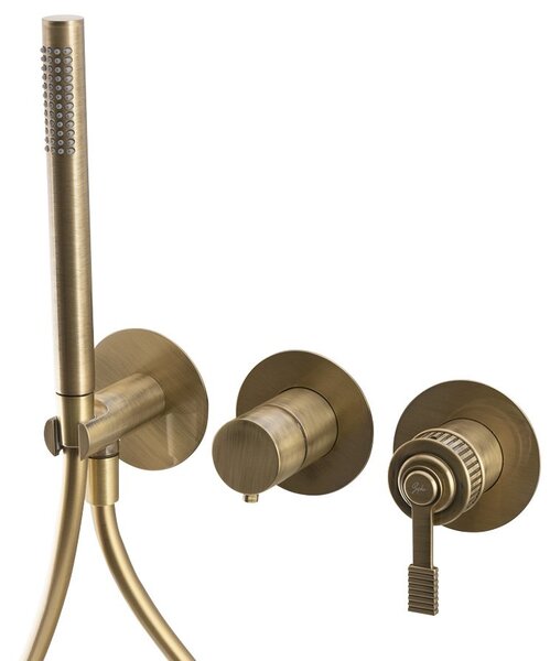 Sapho Sapho, VERSI podomítková sprchová/vanová baterie, ruční sprcha, 2 výstupy, bronz, RV052/18