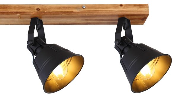 Globo 15466S-4 přisazené stropní bodové svítidlo Günther 4x60W | E27 - hněá, černá, zlatá
