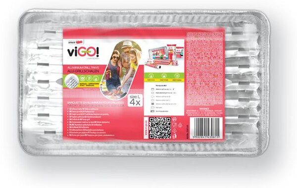 Qdoma Grilovací tácky Quickpack, 4 ks