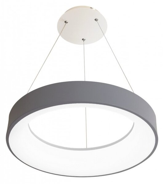 Ecolite Šedé závěsné LED svítidlo kulaté 40W s DO WMKL02R-40W/LED-SED