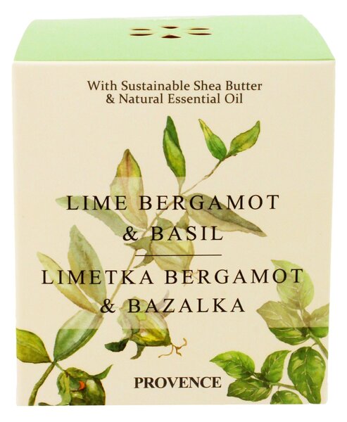 Provence Vonná svíčka ve skle 30 hodin limetka, bergamot a bazalka
