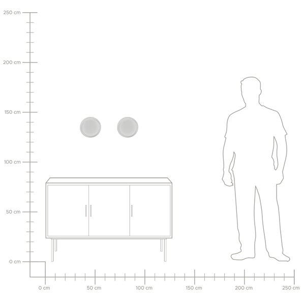 Sada 2 nástěnných lamp SEMNON Bílá Kov LED