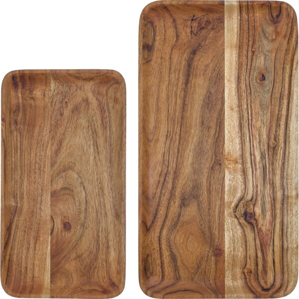 -25 % Dny MOMENTI– House Doctor Set dvou dřevěných podnosů Wood 33/43 x 18/23 cm