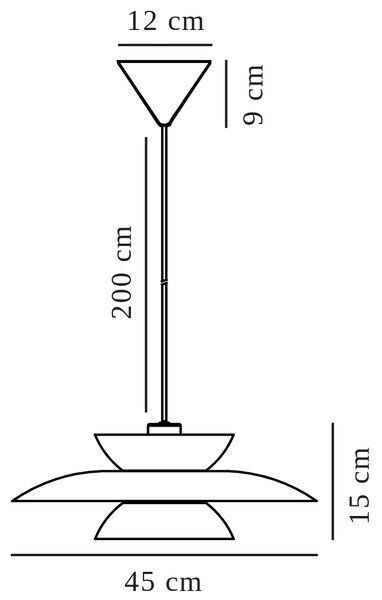 Nordlux Černé kovové závěsné světlo Carmen 45 cm