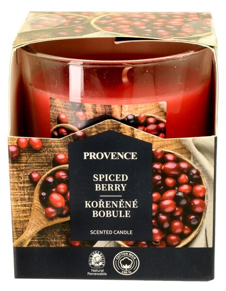 Provence Vonná svíčka ve skle 20 hodin kořeněné bobule