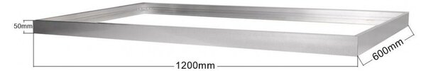 LED Solution Stříbrný přisazený LED panel s rámečkem 600 x 1200mm 75W Premium 191018_191023