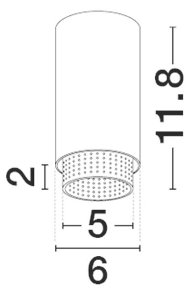 Nova Luce Černé bodové světlo Nessi l. 6 cm
